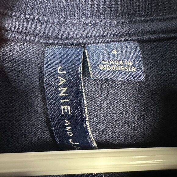 Janie and Jack Boys Merchant Marine Full Zip Jacket Size 4 Blue USA - Picture 2 of 3